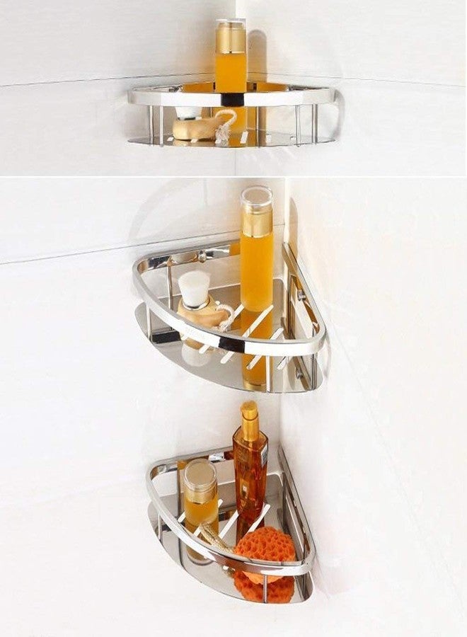 JAGGER JAG196 Premium Multipurpose Wall Mount 304 Stainless Steel Bathroom Selves/Kitchen Selves/Rack/Caddy Basket/Bathroom Accessories (Chrome Plating) (SS Corner Shelf) - Image 5